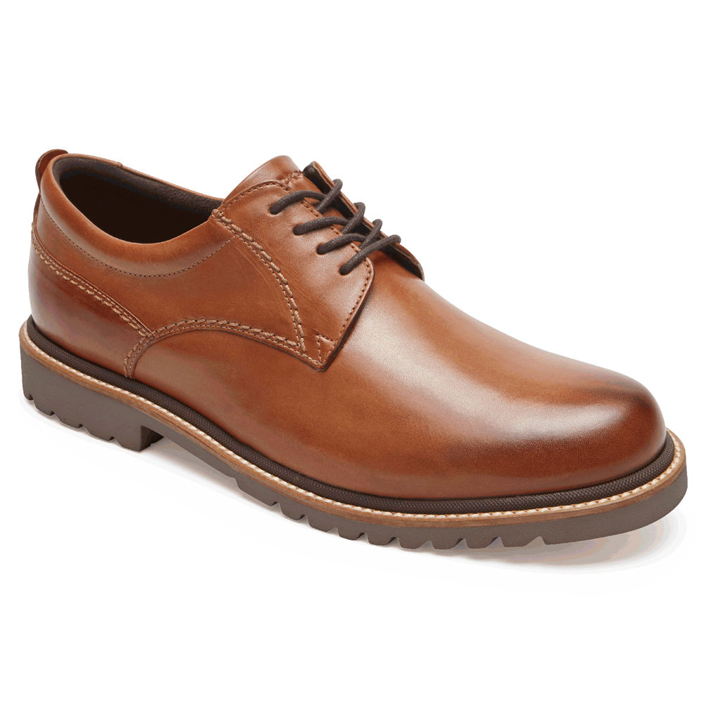 Oxfords Rockport Hombre Mexico - Marshall Plain Toe Marrom - RNQPH5148